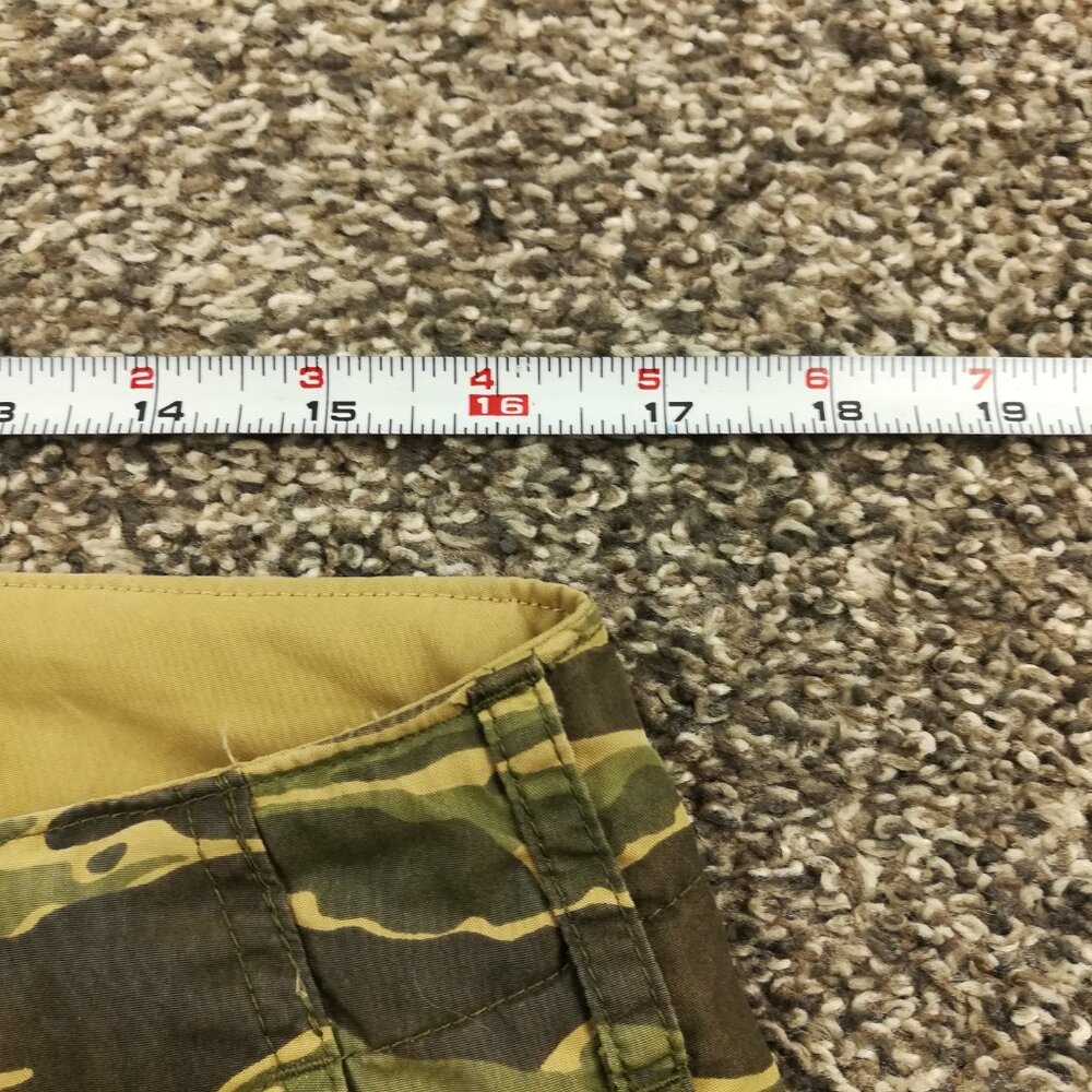 Abercrombie & Fitch Shorts 7" Nylon Cotton Camo Drawstring Green Mens 32 - Picture 5 of 7